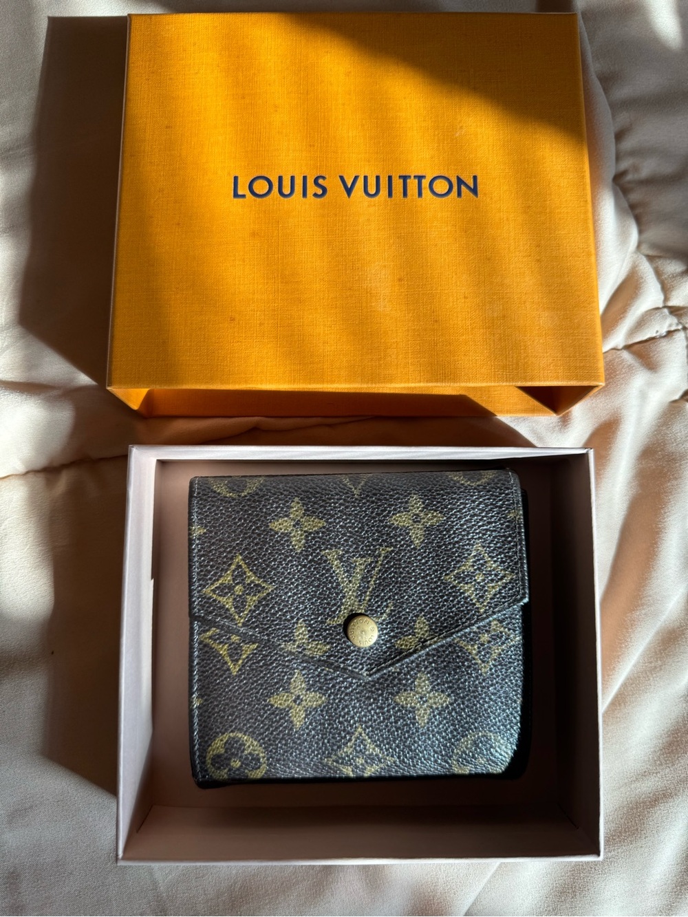Louis Vuitton Monogram Canvas Wallet in Brown and Gold
